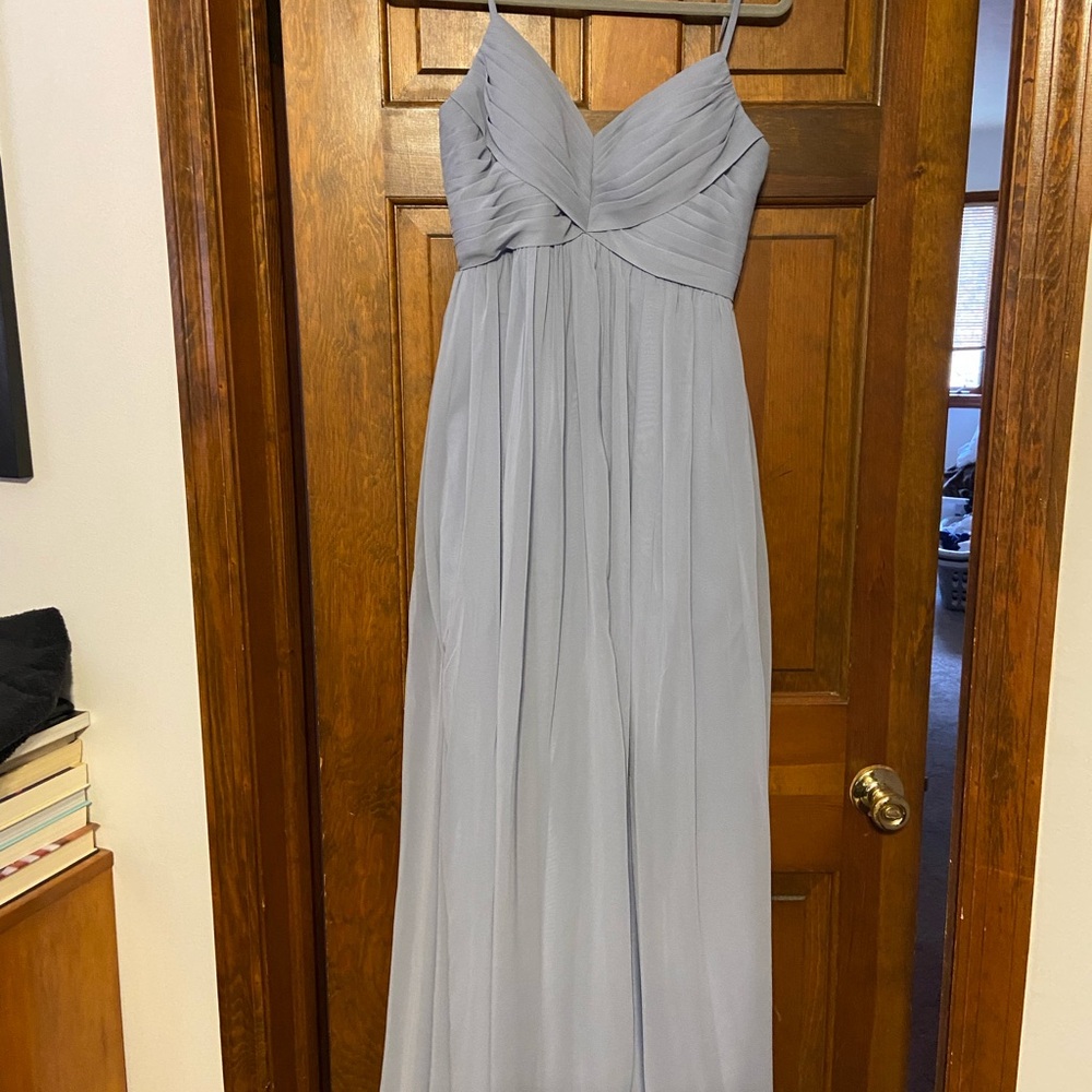 Azazie Light Blue Maxi Dress with Spaghetti Straps